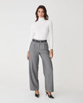 Nikki Tailored Pants in melange grey — full-length view