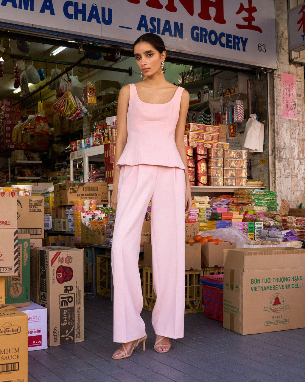Nikki Tailored Pants in pink — alternate view