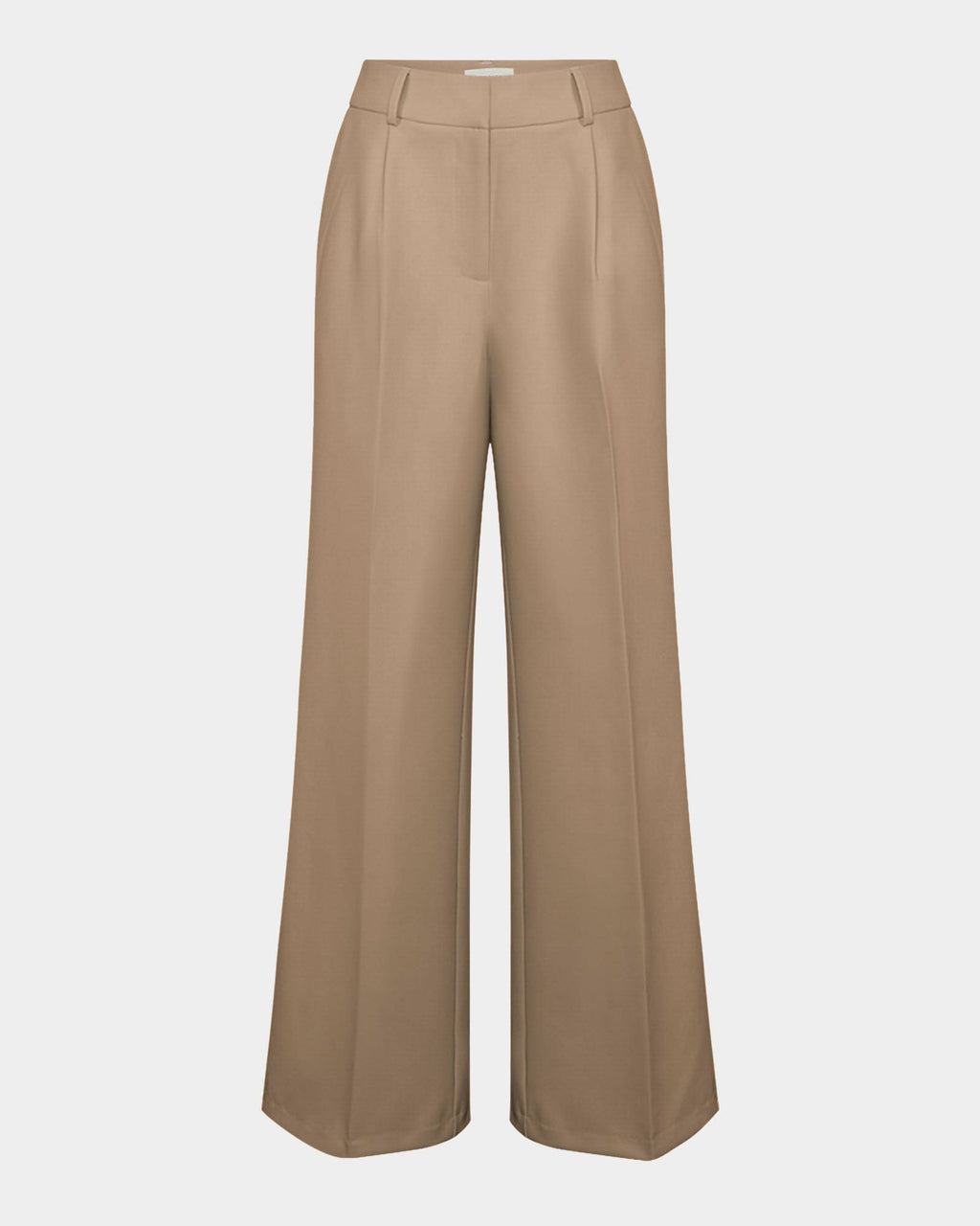 Nikki Tailored Pants in warm taupe — product-only view