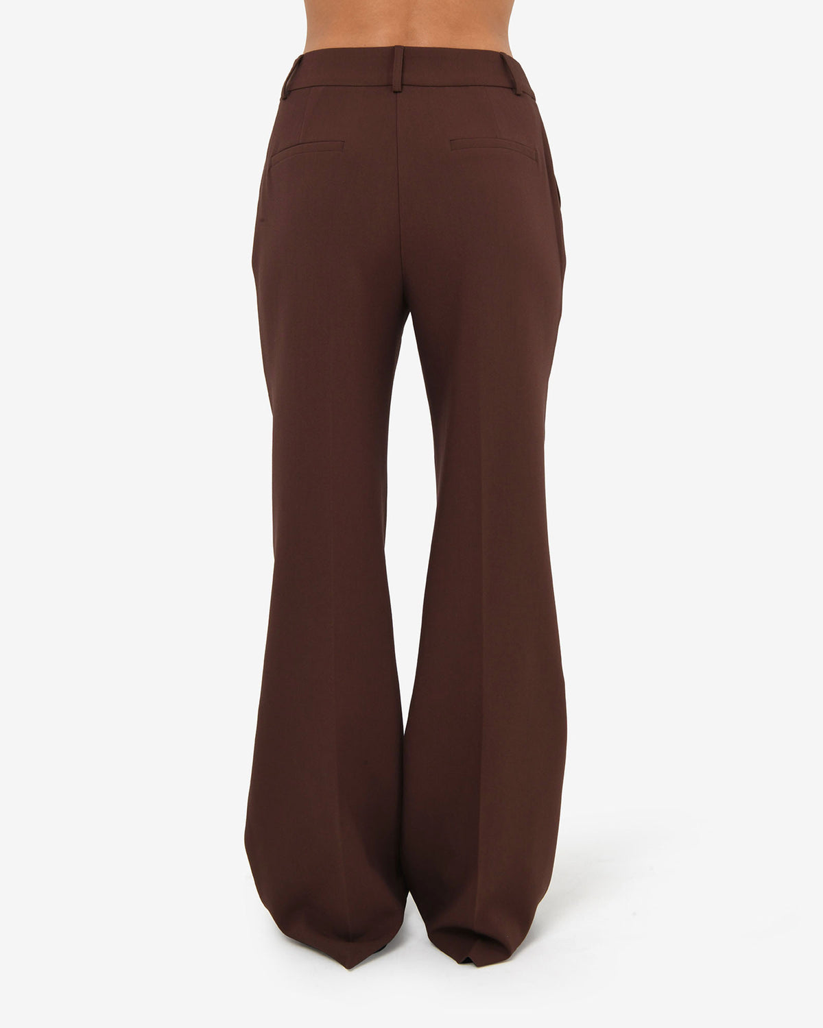 Nikki Flared Leg Pants in brown — back view