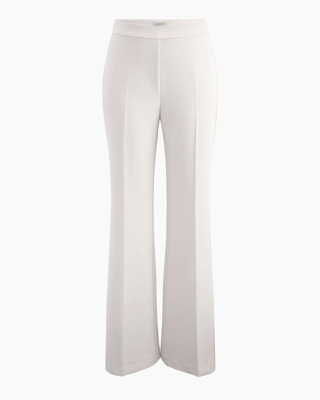 Belmore Crepe Flared Pants in snow — product-only view