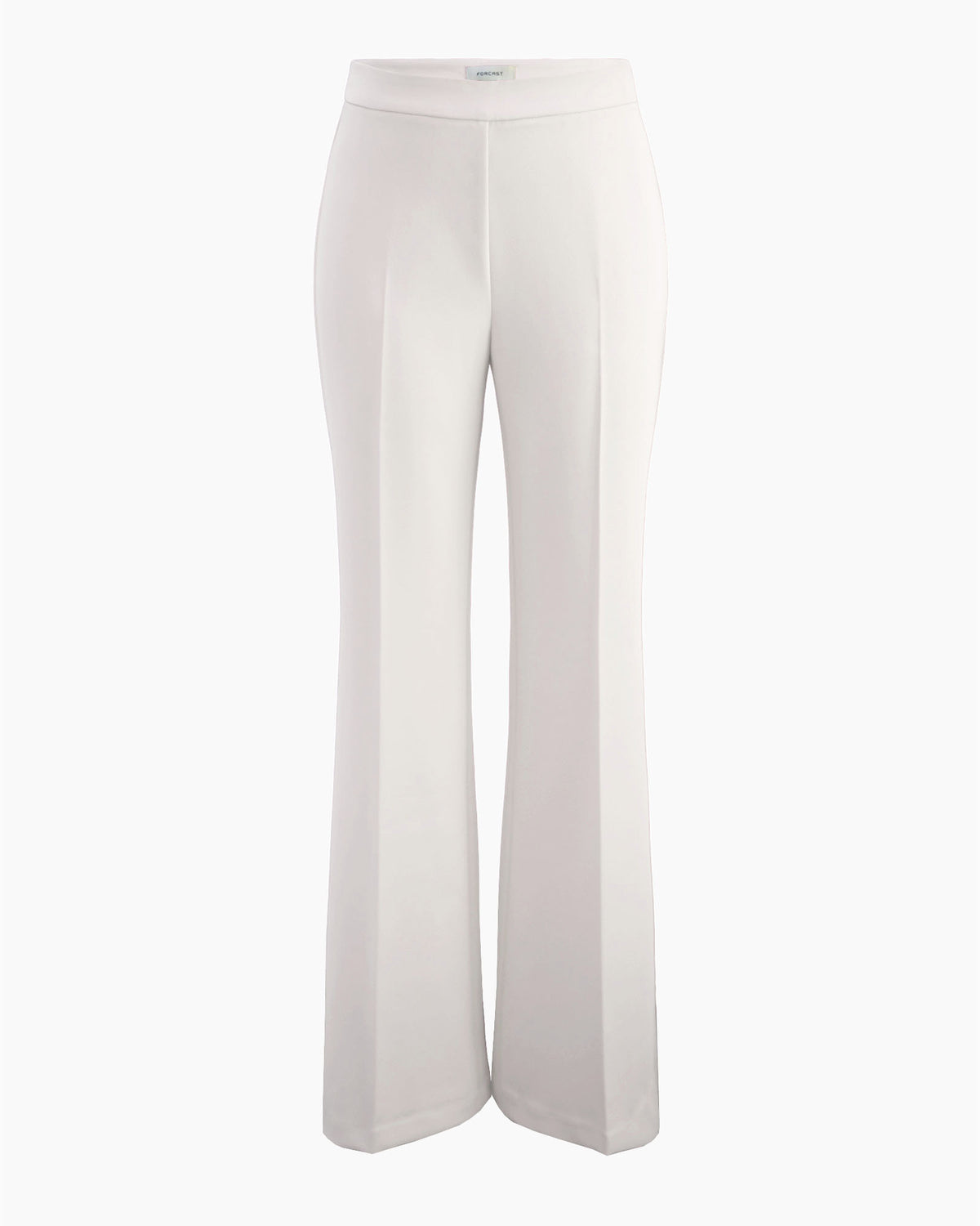 Belmore Crepe Flared Pants in snow — product-only view
