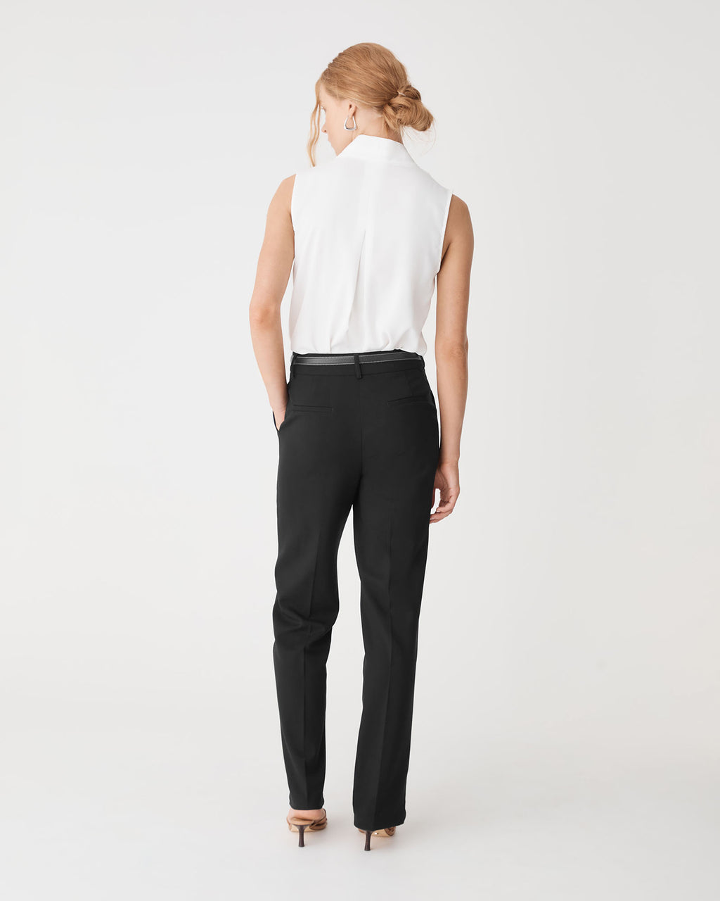 Merid Tailored Pants in black — back view