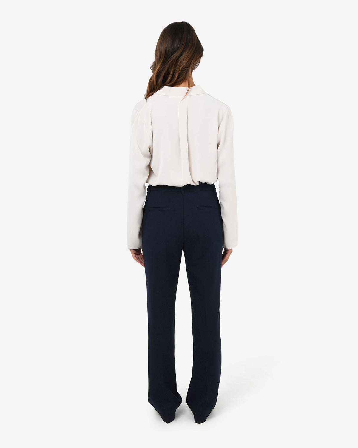 Merid Tailored Pants in navy — back view