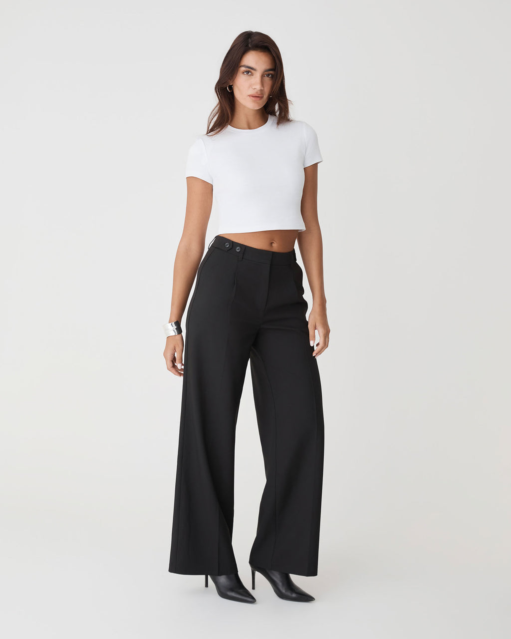 Abel Straight Leg Pants in black — full-length view 3