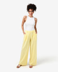 Amera 2 Wide Leg Tailored Pants in banana — full-length view