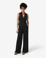Amera 2 Wide Leg Tailored Pants in black — full-length view