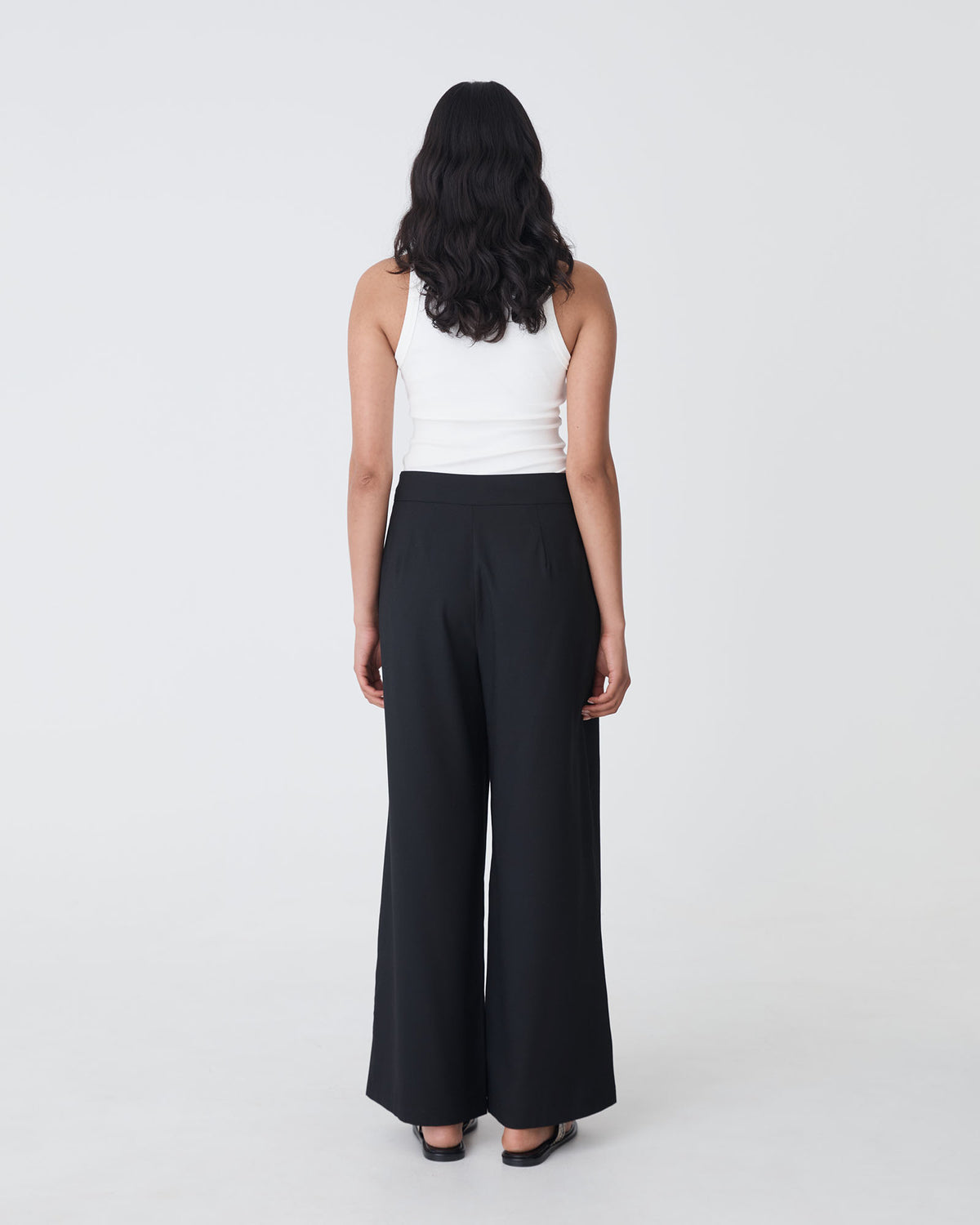 Rylan Wide Leg Pants in black — back view