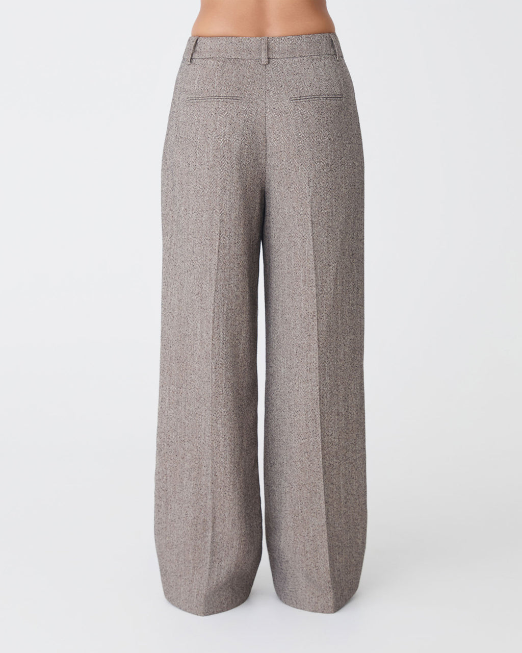 Nevada Herringbone Pants in vintage brown — back view