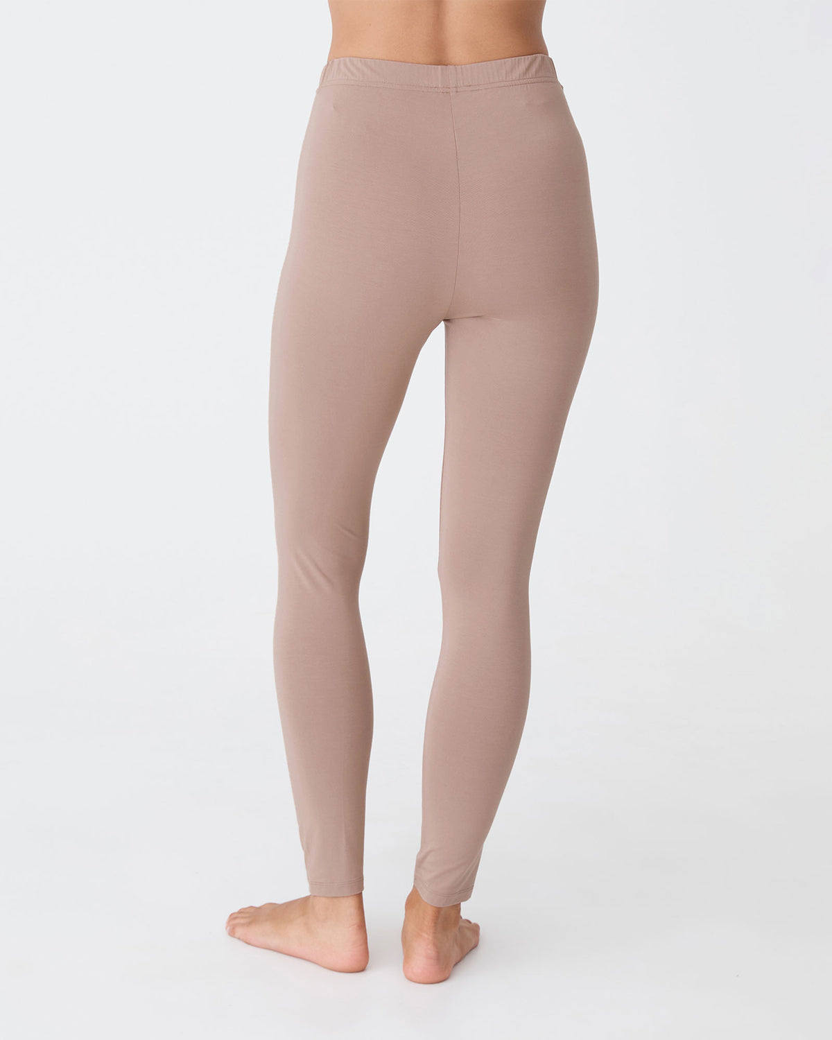 Nina Bamboo Leggings in mocha — back view