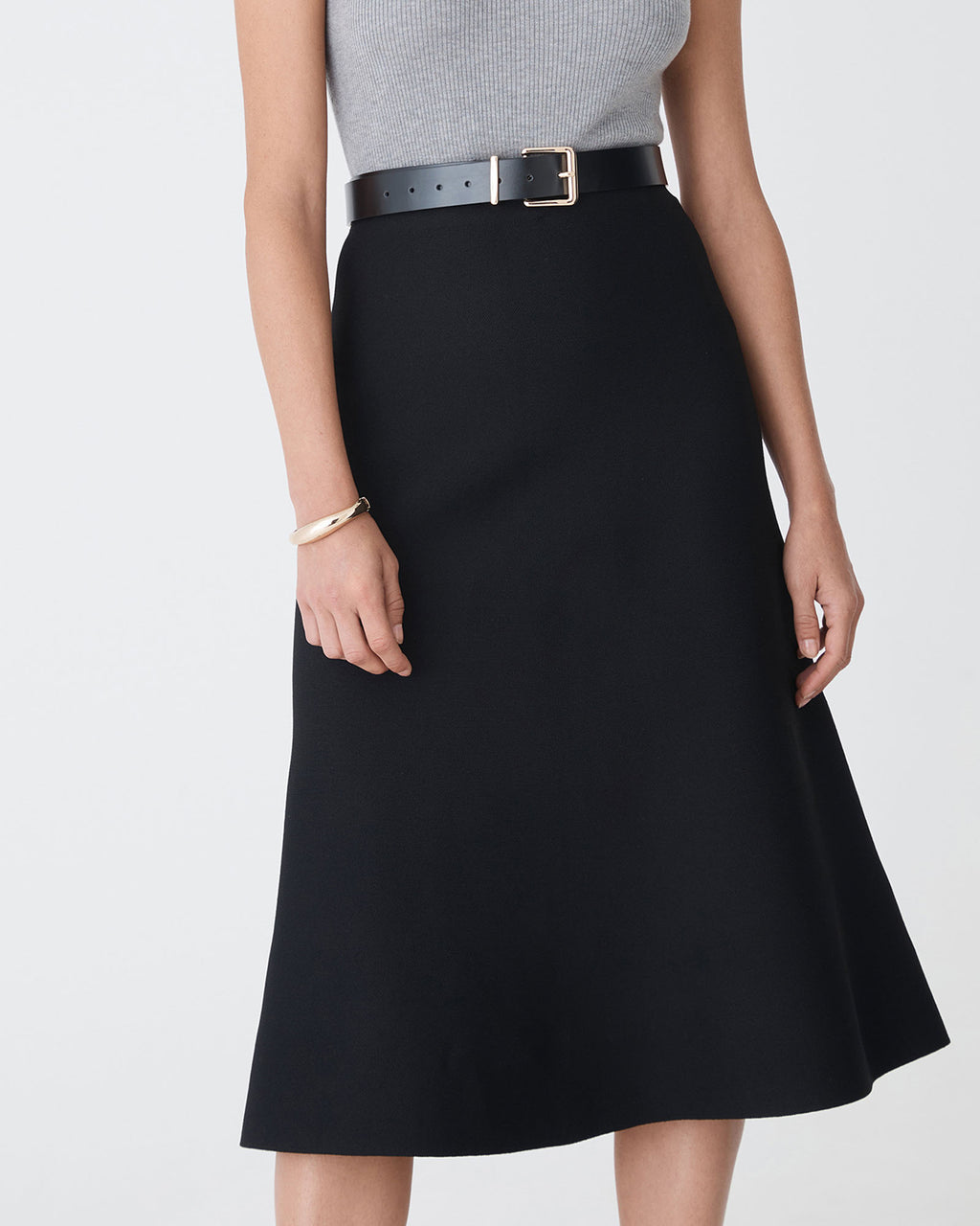 Heloise Milano Knit Skirt in black — close-up view 2