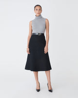 Heloise Milano Knit Skirt in black — full-length view