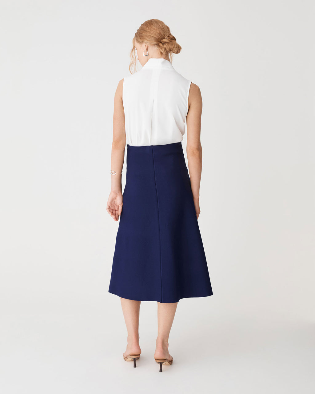 Heloise Milano Knit Skirt in twilight — back view
