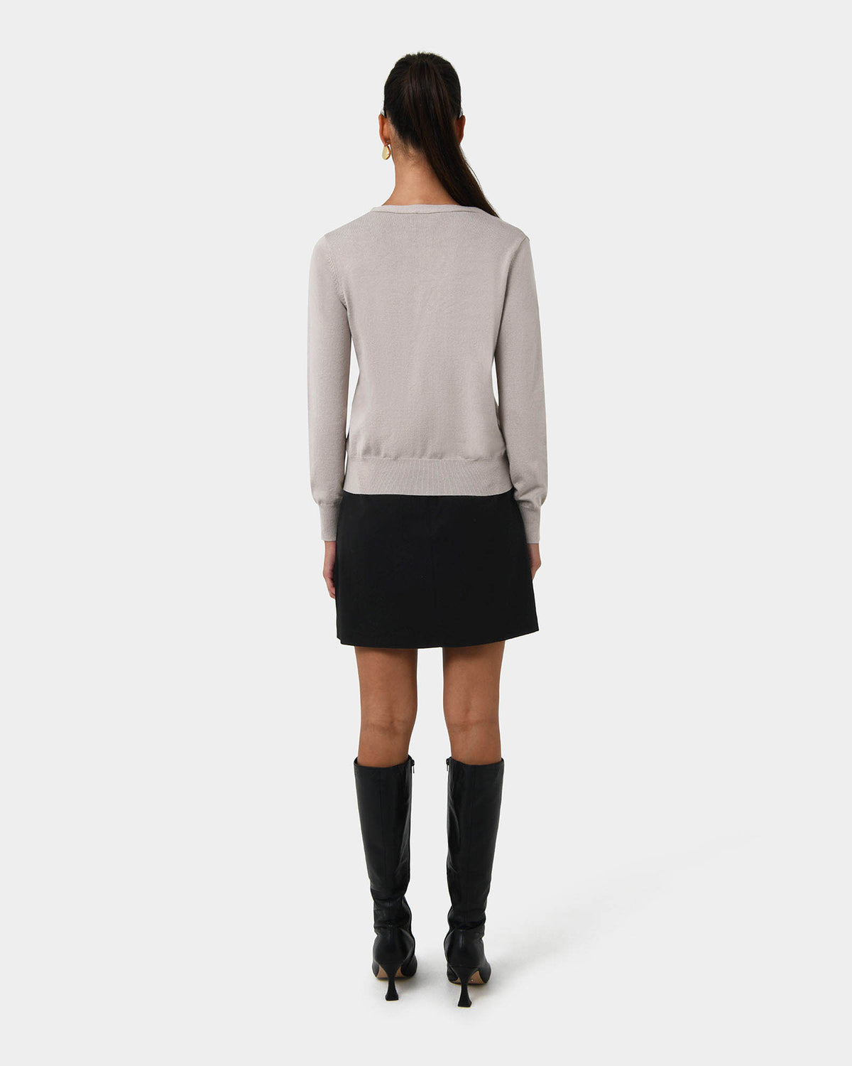 Kiya Panel Skirt in black — back view