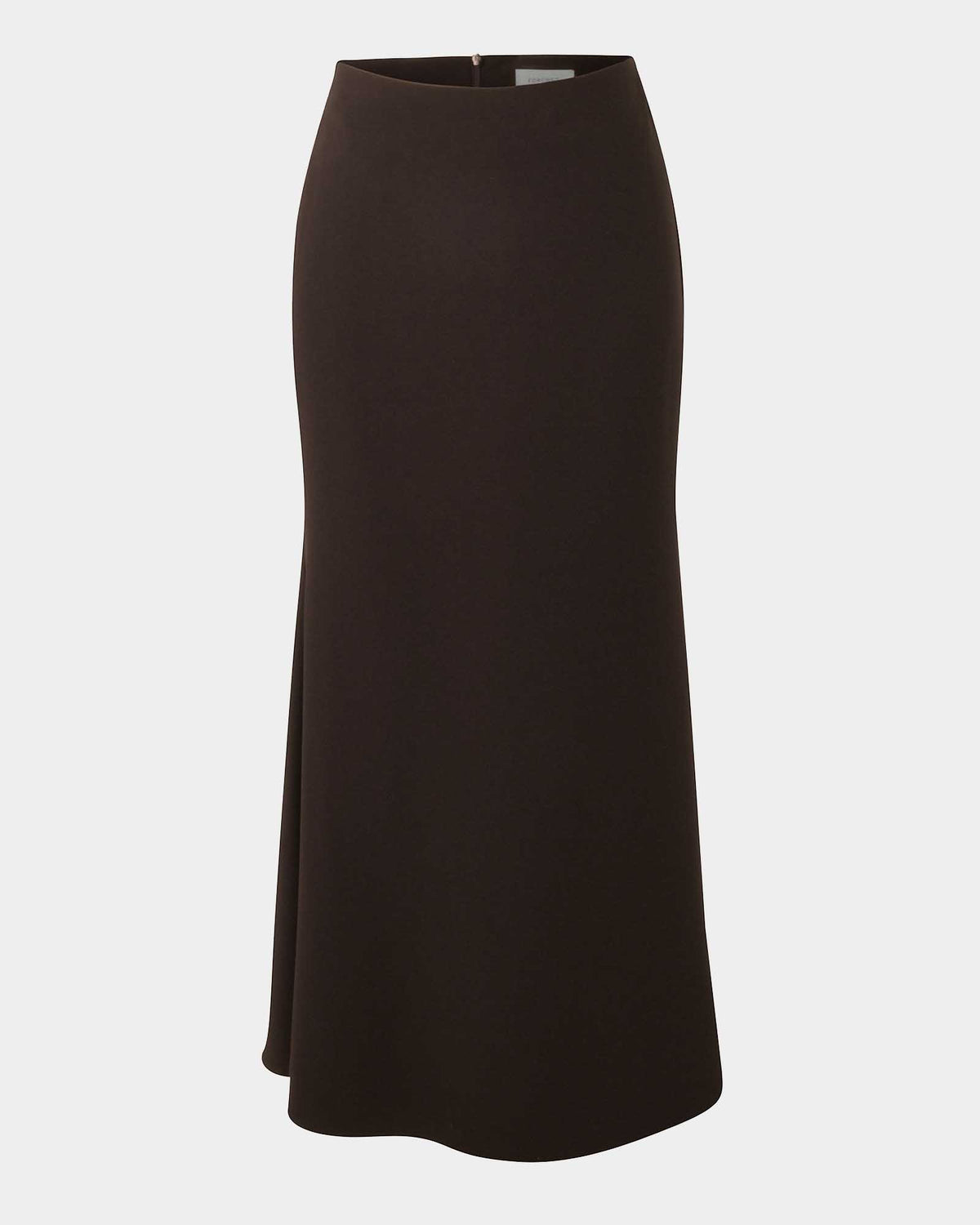 Caris Flared Maxi Skirt in chocolate — product-only view