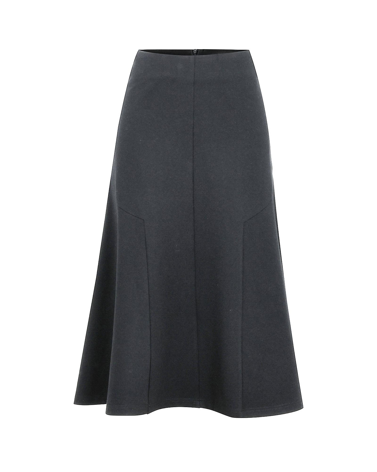 Adele Side Panel Midi Skirt in charcoal — product-only view
