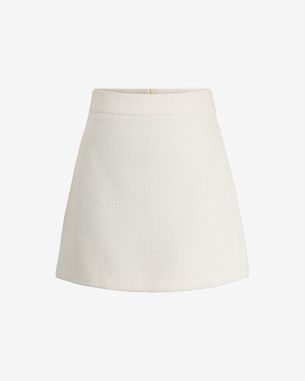 Cynthia Tweed Mini Skirt in ivory — product-only view