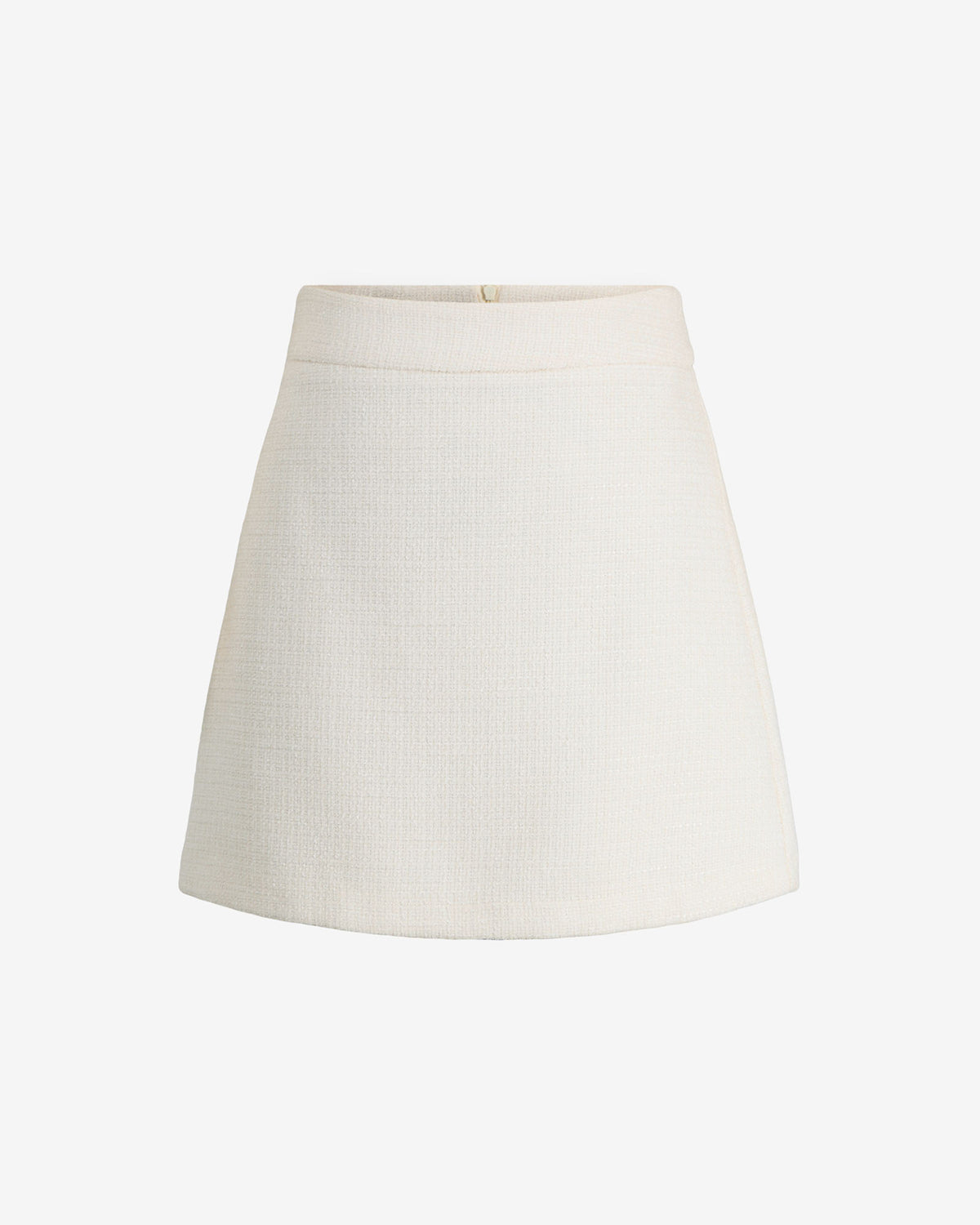 Cynthia Tweed Mini Skirt in ivory — product-only view