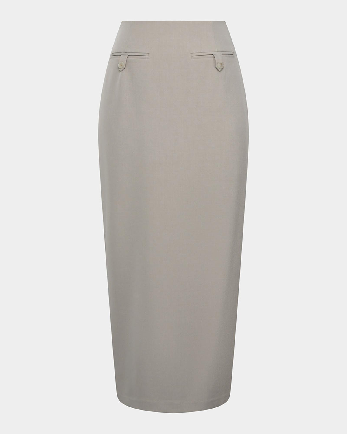Milla Column Midi Skirt in stone — product-only view