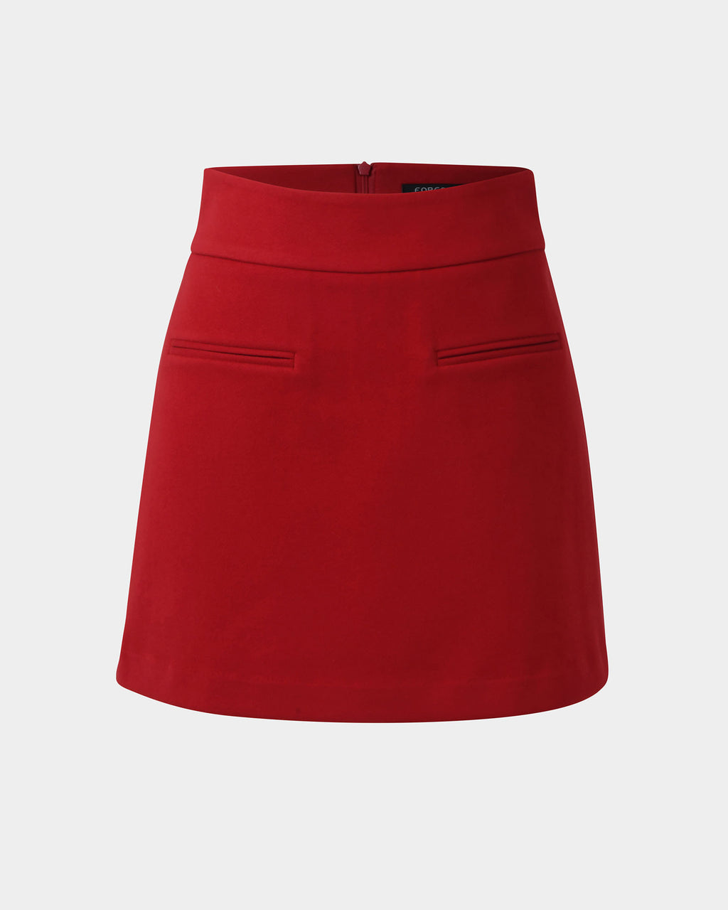 Lara A-Line Mini Skirt in red — product-only view
