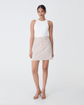 Koora Checked Mini Skirt in beige check — full-length view