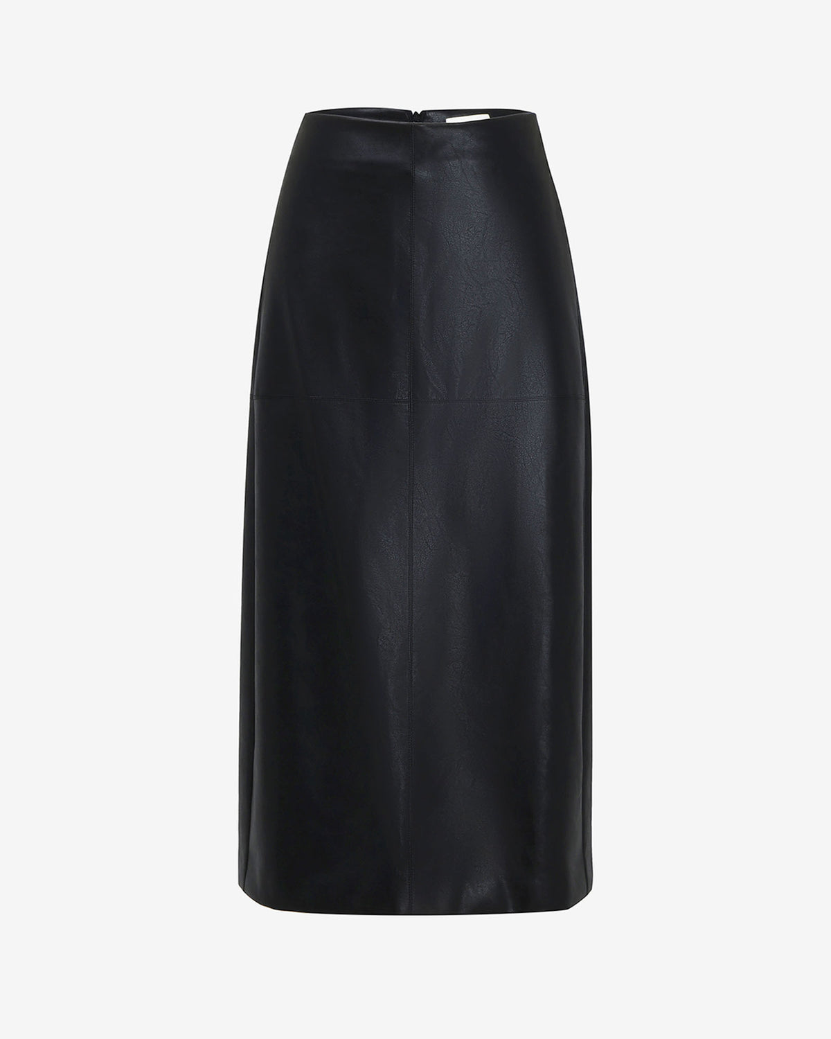Giselle Panel PU Skirt in black — product-only view