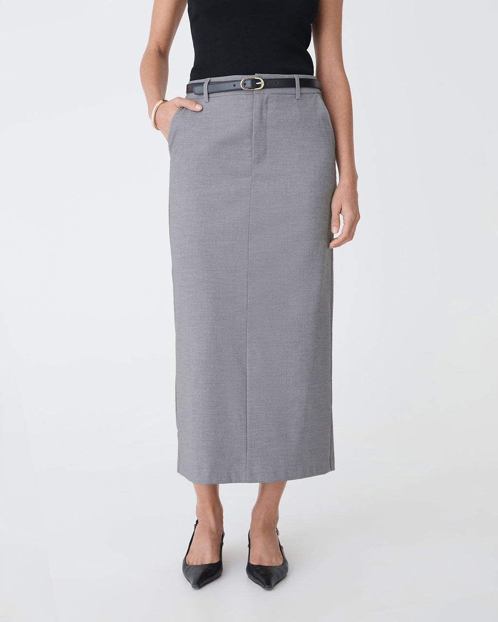 Aaria Column Skirt in steel — view 2
