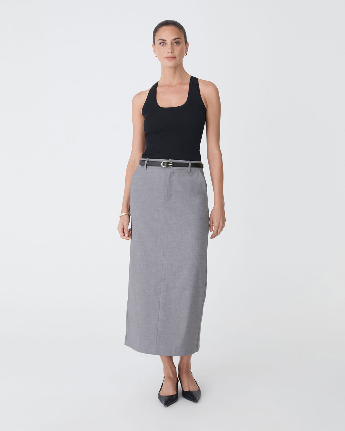 Aaria Column Skirt in steel — view 3