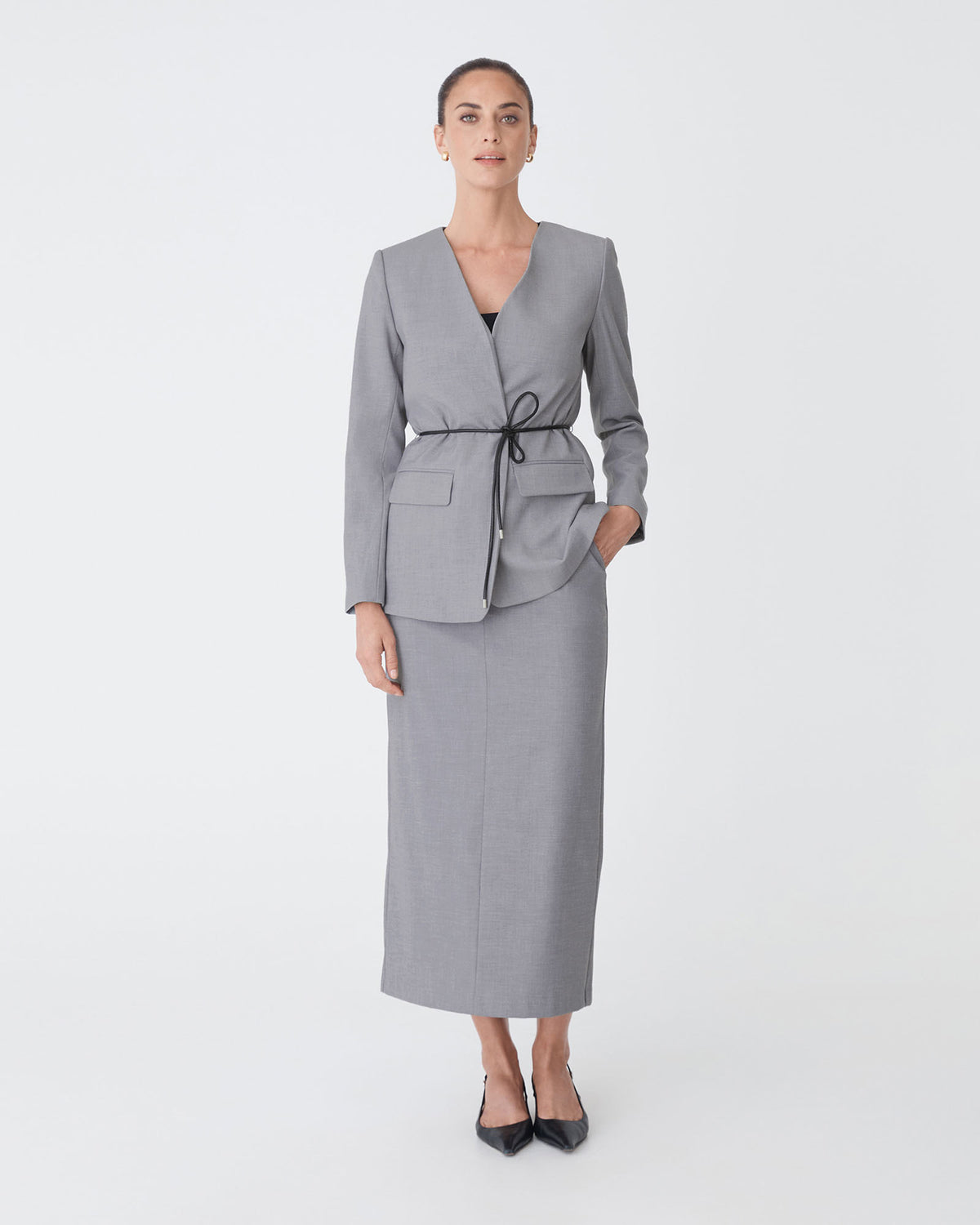Aaria Column Skirt in steel — view 5