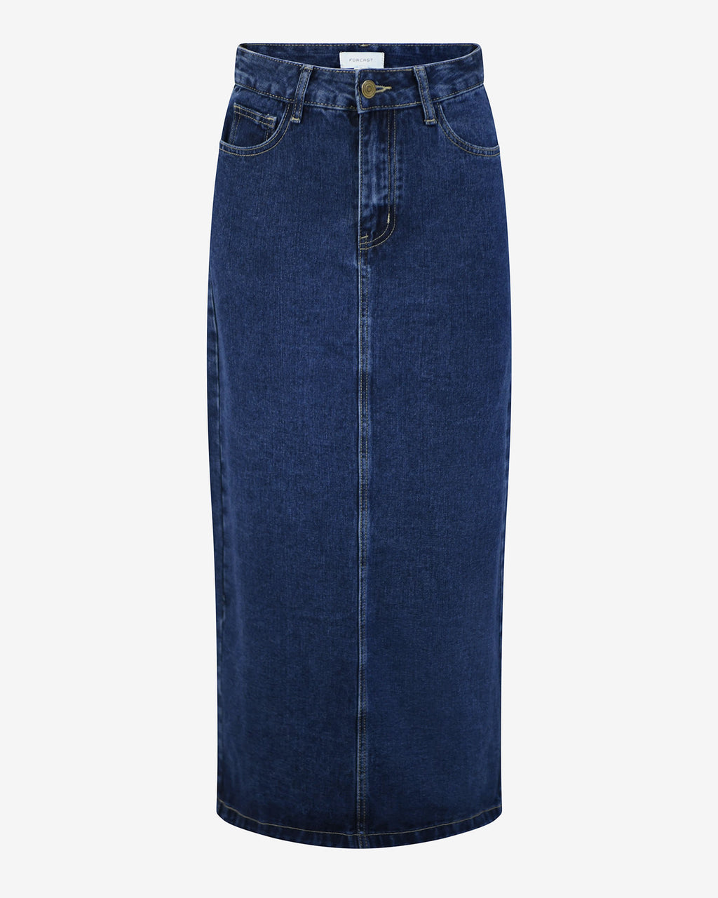 Bondi Denim Column Skirt in classic blue — view 6