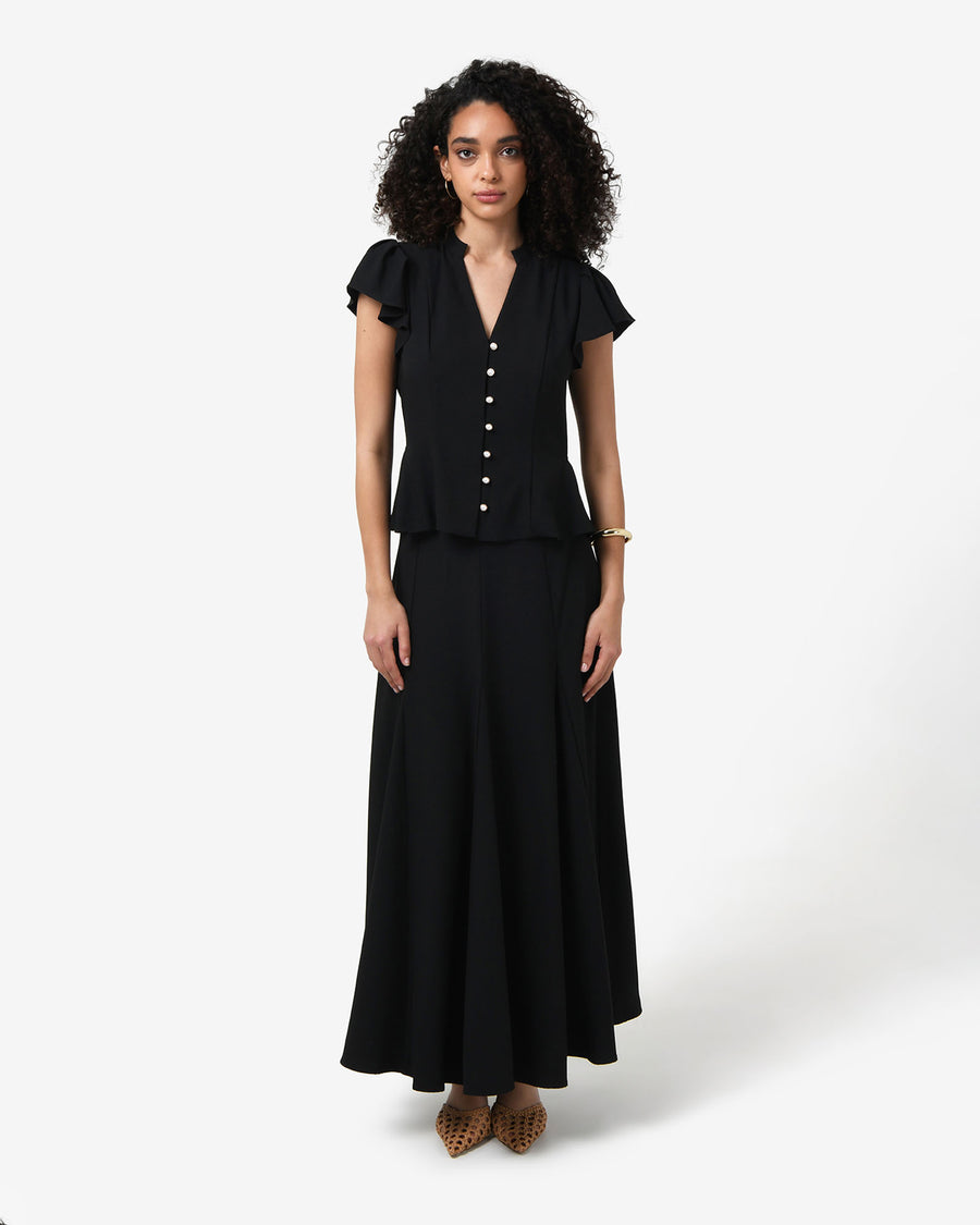 Carissa Godet Skirt in black — full-length view