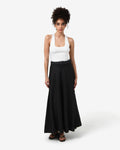 Bellini 2 Panel Maxi Skirt in black — full-length view