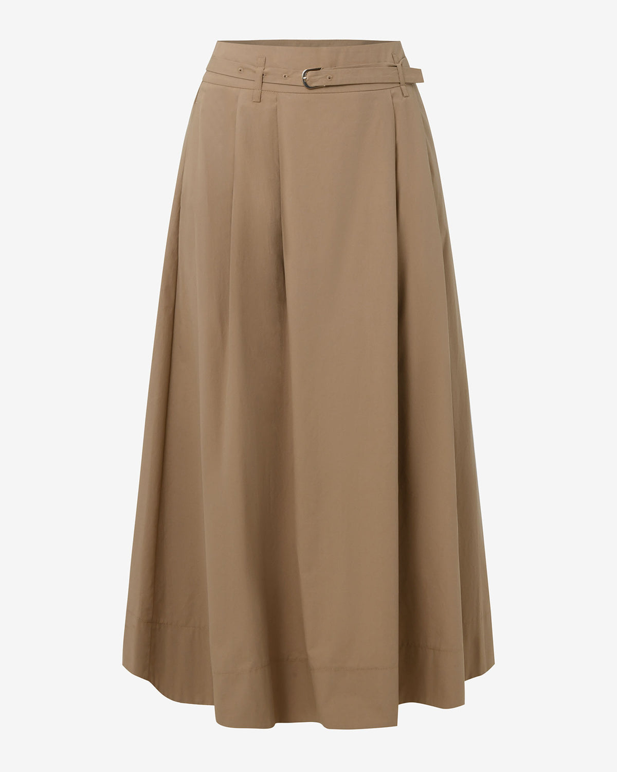 Willow Cotton Belted Skirt in camel — product-only view