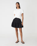 Montana Tiered Mini Skirt in black — full-length view