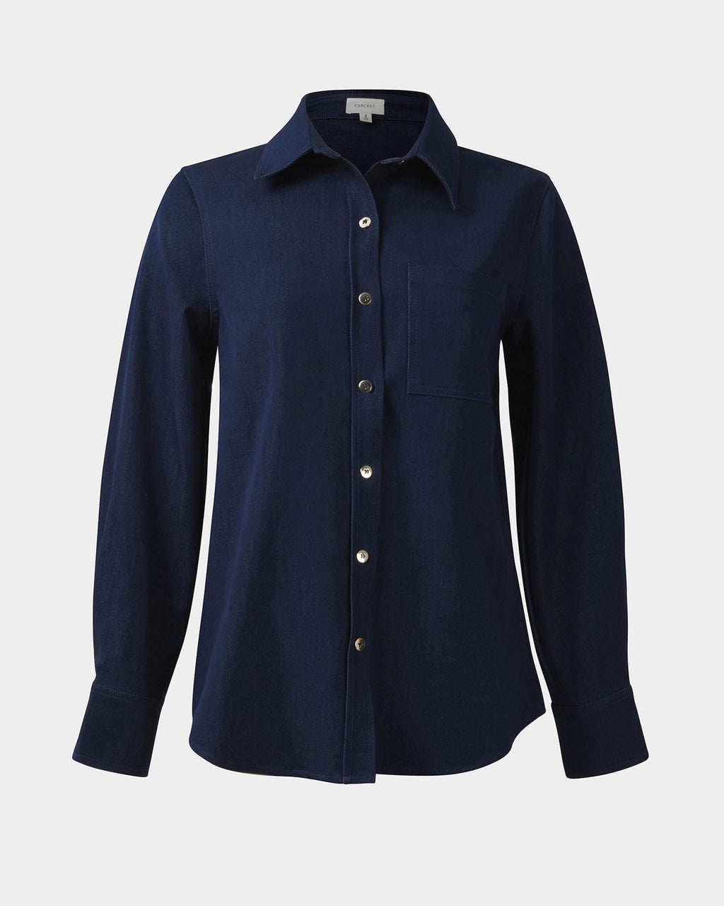 Ruka Button Shirt in dark indigo — product-only view