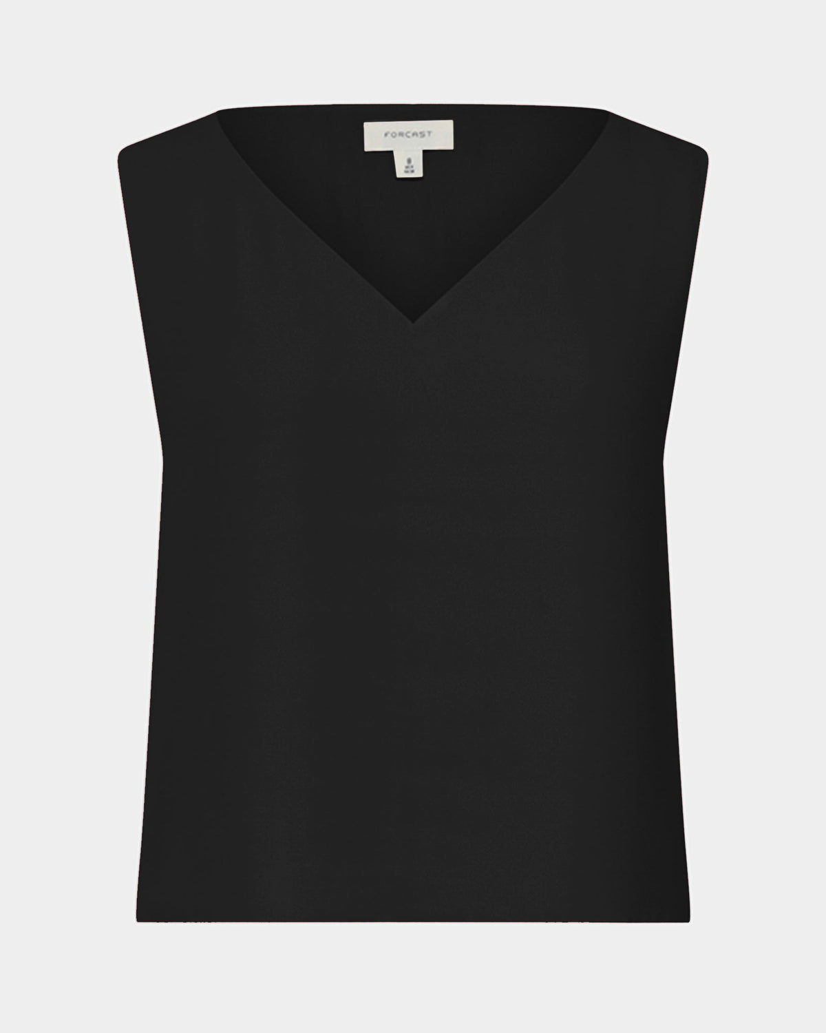 Blair V-neck Crop Top in black — product-only view