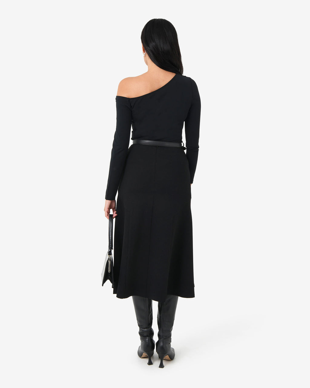 Felicha Asymmetric Top in black — back view
