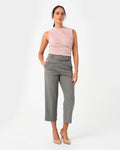 Lulu Ruched Top in pink — full-length view