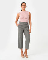 Lulu Ruched Top in pink — full-length view