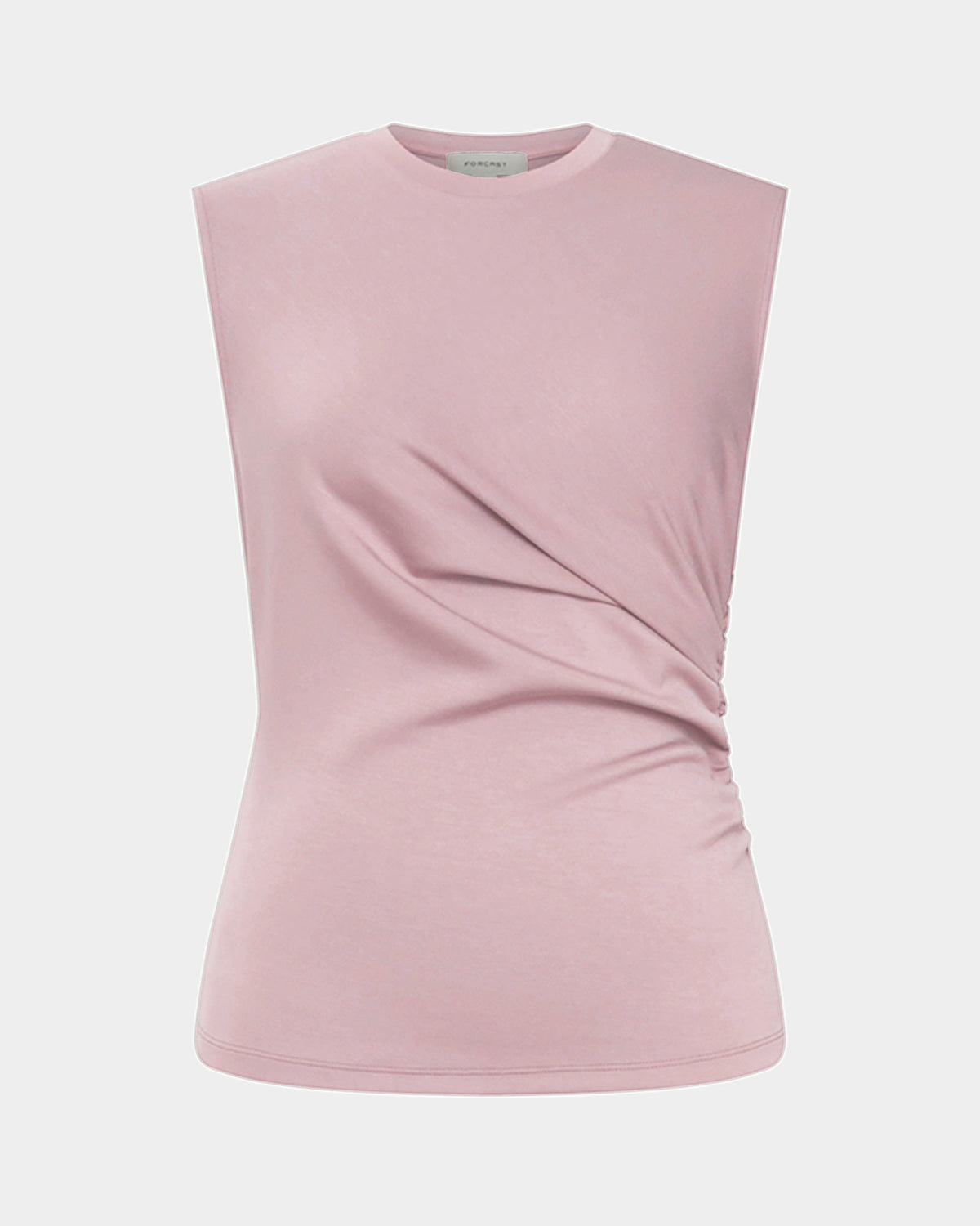 Lulu Ruched Top in pink — product-only view