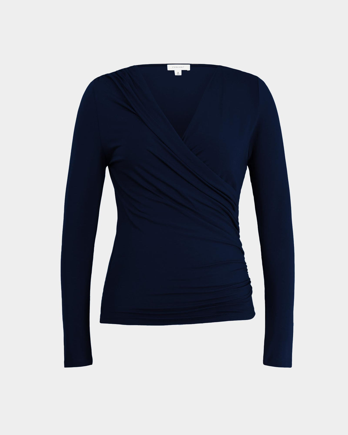 Tika Crossover Ruched Top in midnight — product-only view