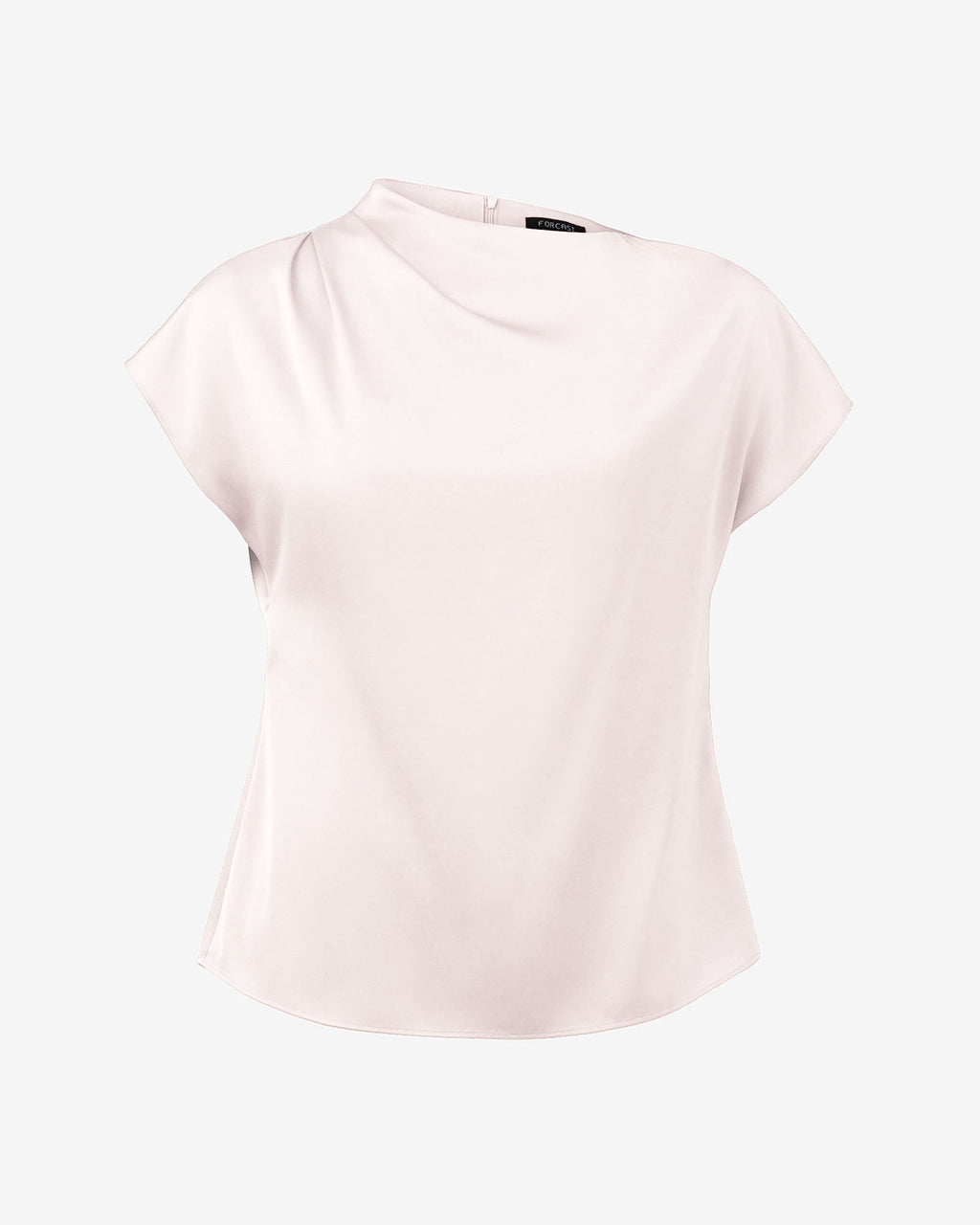 Zafina Pleated Draped Top in pearl — product-only view