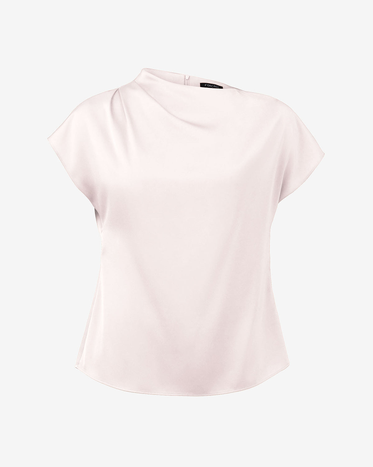 Zafina Pleated Draped Top in pearl — product-only view
