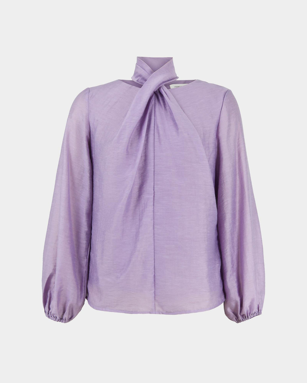 Bellini Twist Neck Blouse in lilac — product-only view