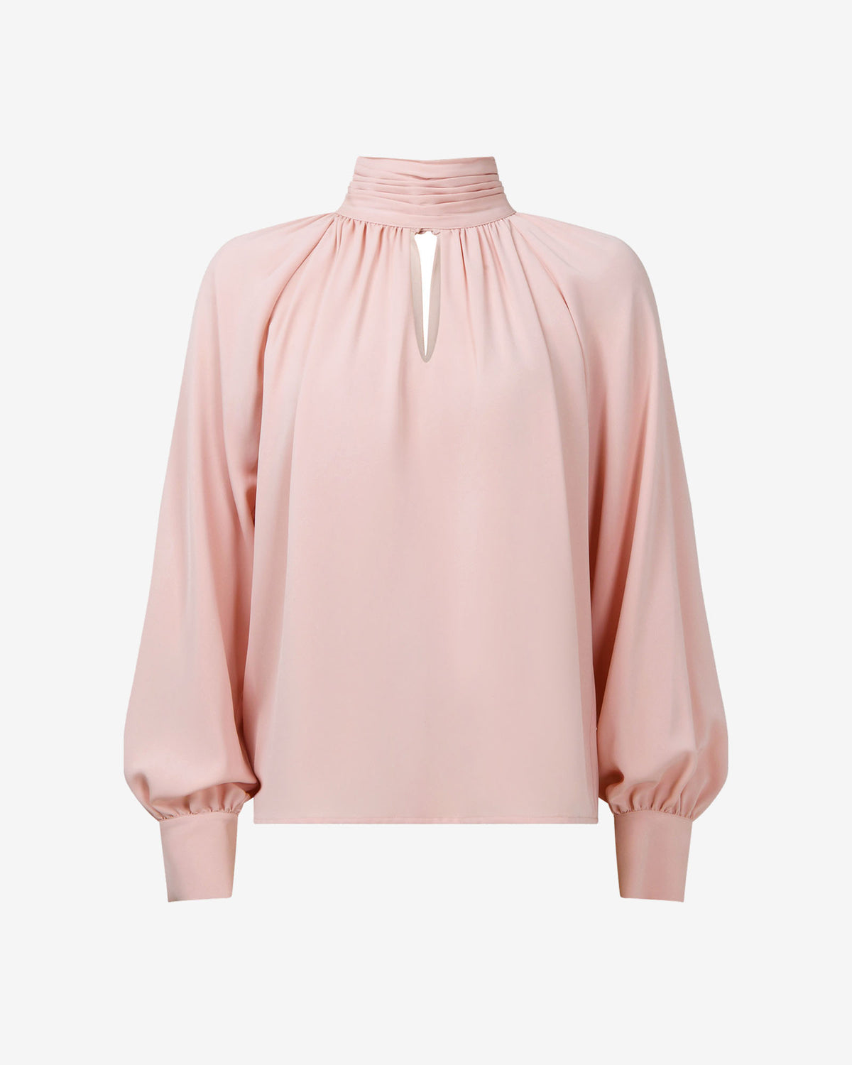 Edina Long Sleeve Blouse in blush pink — product-only view