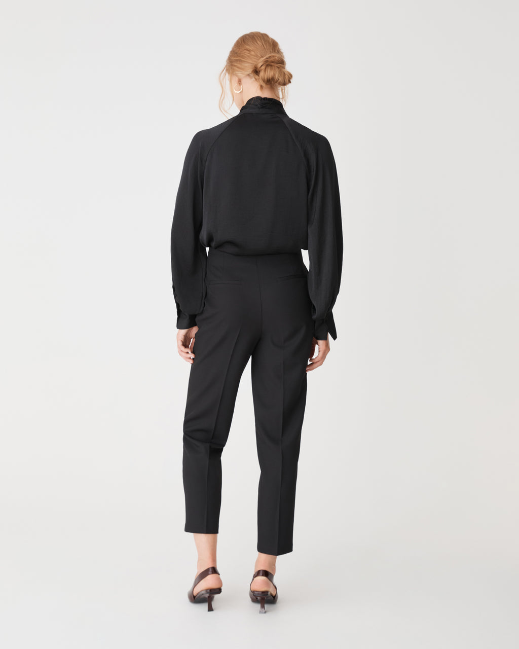 Sienna Pussybow Blouse in black — back view