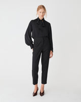 Sienna Pussybow Blouse in black — full-length view