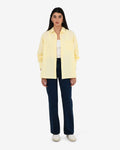 Chicago Oversized Cotton Shirt in lemon — full-length view