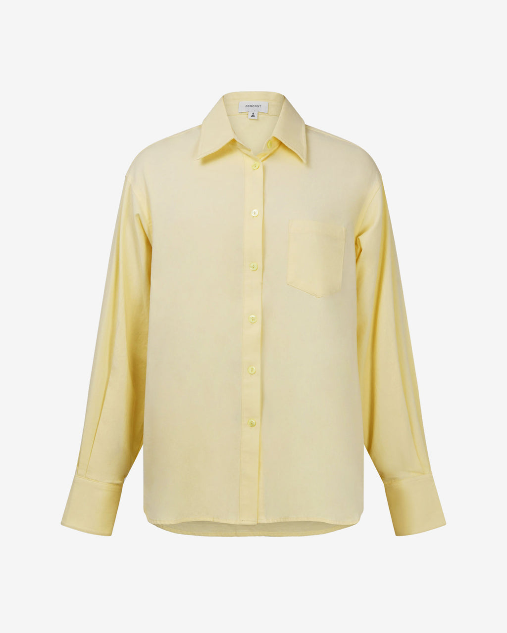 Chicago Oversized Cotton Shirt in lemon — product-only view