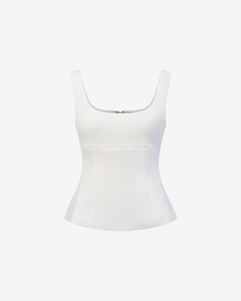 Nikki Peplum Top in ivory — product-only view